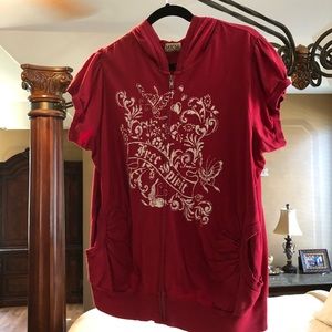 MKM Red Short Sleeve Hoodie